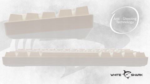 Klawiatura gamingowa White Shark Shinobi 2 White USB Red Switch RGB US