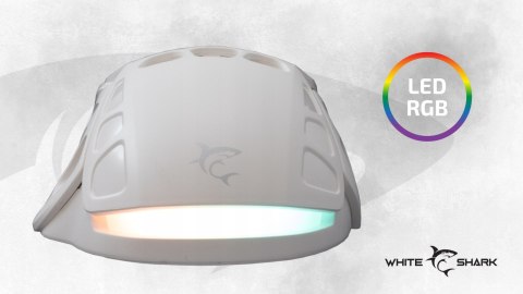 Mysz Gamingowa White Shark Ector White 7200 DPI RGB Biała USB 7 Przycisków