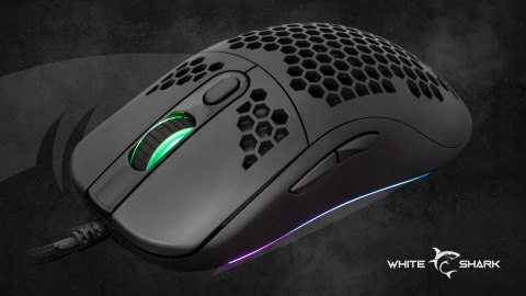 Mysz Gamingowa White Shark Galahad Black 6400 DPI RGB 6D 1,8m USB