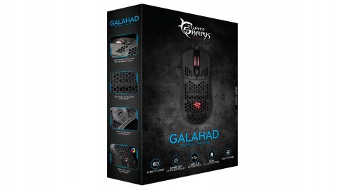 Mysz Gamingowa White Shark Galahad Black 6400 DPI RGB 6D 1,8m USB