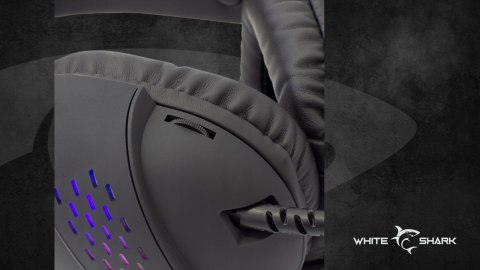 Słuchawki Gamingowe White Shark OX RGB 50mm Mikrofon GH-2140 2x Jack + USB