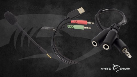 Słuchawki Gamingowe White Shark OX RGB 50mm Mikrofon GH-2140 2x Jack + USB
