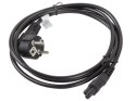 Lanberg Kabel zasilający Laptop (MIKI) IEC 7/7 - IEC 320 C5 1.8M VDE czarny