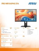 MSI Monitor PRO MP245PHG E14 23.8 cala/LED/FHD/Flat/144Hz/Black