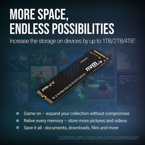 PNY Dysk SSD 2TB M.2 2280 PCi5.0 M280CS3250-2TB-TB