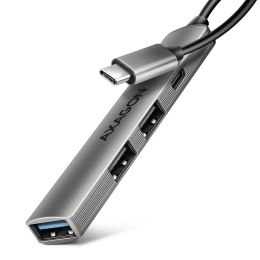 AXAGON HUE-STC HUB 4-portowy 1x USB-A 5Gbps, 2x USB2.0 + 1x USB-C 2.0, 12cm kabel USB-C