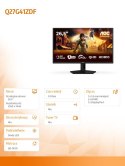 AOC Monitor 26.5 cala Q27G41ZDF QD-OLED 240Hz HDMIx2 DP