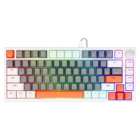 Savio Klawiatura magnetyczna ASTRAL White OUTEMU White jade RGB 3 kolory keycapów