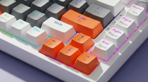 Savio Klawiatura magnetyczna ASTRAL White OUTEMU White jade RGB 3 kolory keycapów