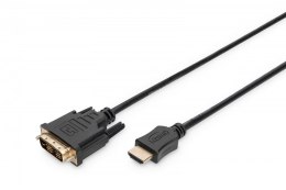 Digitus Kabel adapter HDMI Standard 1080p 60Hz FHD Typ HDMI A/DVI-D (18+1) M/M czarny 2m