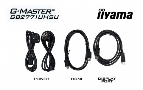 IIYAMA Monitor 27 cali GB2771UHSU-B1 4K 144Hz FHD 288Hz, 450cd, 2x2W, HAS 150, PIVOT