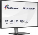 IIYAMA Monitor 31.5 cala ProGraphic HB3201UHSNP-B1 4K,IPS BLACK 2.0,450cd,VESA USB-c dock(PD:96W),HDMI,DP,DAISY/CHAIN,4xUSB,RJ45,3000:1