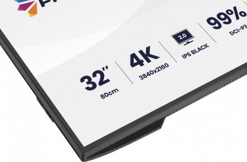 IIYAMA Monitor 31.5 cala ProGraphic HB3201UHSNP-B1 4K,IPS BLACK 2.0,450cd,VESA USB-c dock(PD:96W),HDMI,DP,DAISY/CHAIN,4xUSB,RJ45,3000:1