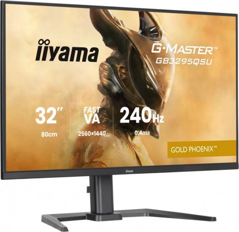 IIYAMA Monitor G-Master 31.5 cala GB3295QSU-B1 QHD,FastVA,240Hz,2xHDMI,DP,400cd,0,4ms, 2xUSB 3.2 , 2xUSB-C, HAS 150, FreeSync Premium -
