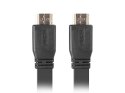 Lanberg Kabel HDMI-HDMI v2.0 1.8m czarny płaski 4K 60Hz, pełna miedź