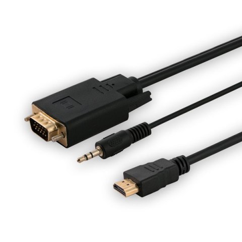 Savio Adapter HDMI (M) -VGA (M) + audio CL-198