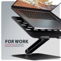 AXAGON STND-LQB Podstawka do laptopów aluminiowa 10-17,3 cala regulowane kąty nachylenia, Czarna