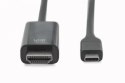 Digitus Kabel USB Type-C/HDMI M/M USB 3.1 Gen.2 SuperSpeed+ 4K/60Hz 18Gbps 5m czarny