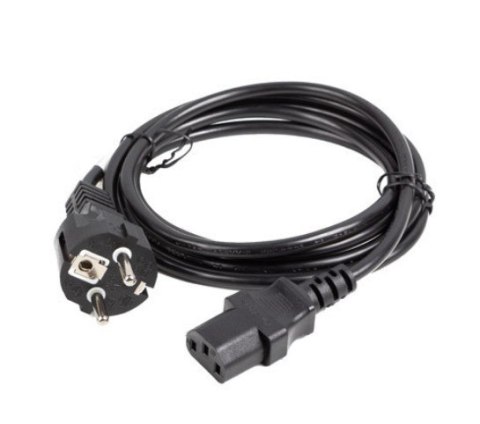 Lanberg Kabel zasilający CCE 7/7 - IEC 320 C13 2M VDE prosty czarny