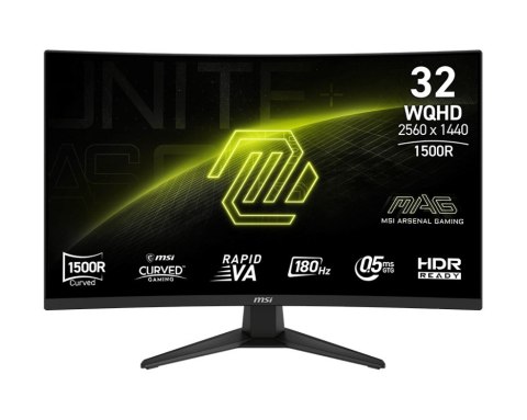 MSI Monitor MAG 321CUPDF 31.5 cala LED/WQHD/LED/Curved/180Hz/czarny