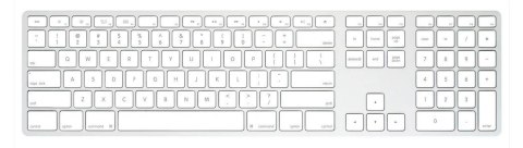 Matias Klawiatura bezprzewodowa - aluminiowa Mac dongle USB-C Silver