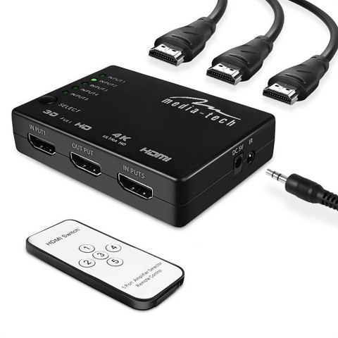 Media-Tech Przełącznik HDMI SWITCH 4K MT5207