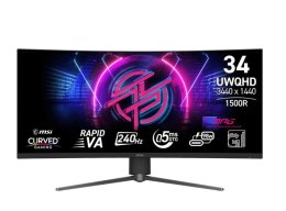 MSI Monitor MPG 346CQRF X24 34 cale/LED/WQHD/Curve/240Hz/Black