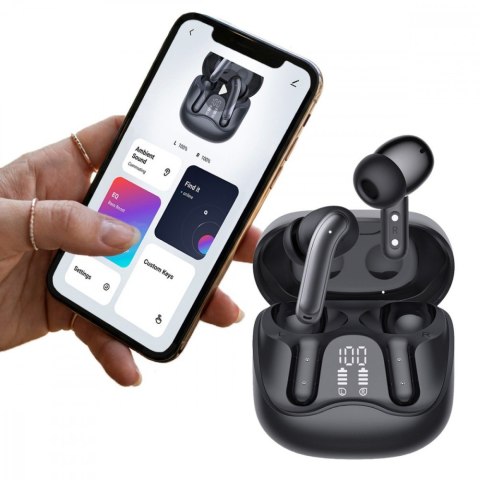 Audiocore Słuchawki bezprzewodowe AC591 PRO ANC , ENC, 6 mikrofonów, etui ładujące