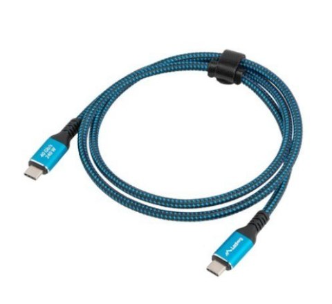 Lanberg Kabel USB-C M/M USB4 1M 240W 8K 60HZ czarno-niebieski
