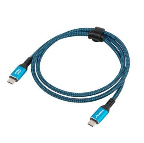 Lanberg Kabel USB-C M/M USB4 2M 240W 8K 60HZ czarno-niebieski