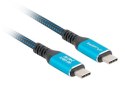 Lanberg Kabel USB-C M/M USB4 2M 240W 8K 60HZ czarno-niebieski