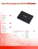 Verbatim Dysk SSD wewnętrzny 1TB SATA III Czarny