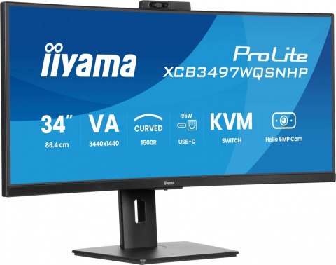 IIYAMA Monitor 34 cale XCB3497WQSNPH-B1 + Norton Small Business card 250G PL