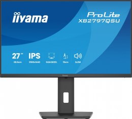 IIYAMA Monitor ProLite 27 cali XB2797QSU-B1 IPS,QHD,2xHDMI,DP,350cd,75Hz,1000:1, USB HUB,x4 ((2x Type-A v.3.2 Gen 1 (5Gbps, 4.5W) 
