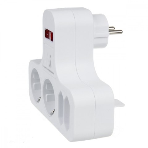 Maclean Gniazdko prądowe x4 z wyłącznikiem typ F MCE224 G