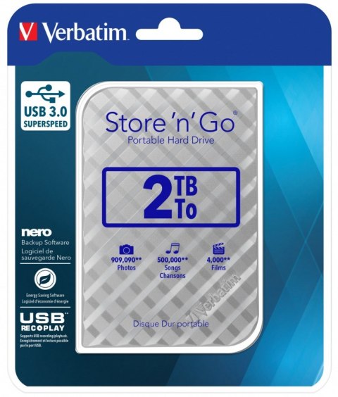 Verbatim Dysk Store n GO 2TB USB 3.0 53198