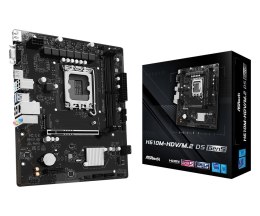 ASRock Płyta główna H610M-HDV/M.2 D5 GEN5 s1700 2DDR5 DP/HDMI mATX