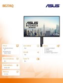 Asus Monitor 27 cali BE27AQ BU IPS QHD HDMI USB DP