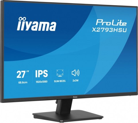 IIYAMA Monitor 27 cali X2793HSU-B1 IPS.HDMI.DP.120Hz,2xUSB, 1500:1,350cd, cienka ramka z 4 stron