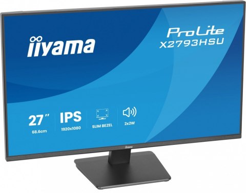 IIYAMA Monitor 27 cali X2793HSU-B1 IPS.HDMI.DP.120Hz,2xUSB, 1500:1,350cd, cienka ramka z 4 stron