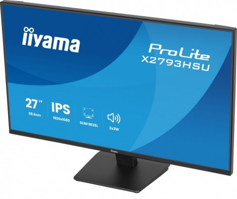 IIYAMA Monitor 27 cali X2793HSU-B1 IPS.HDMI.DP.120Hz,2xUSB, 1500:1,350cd, cienka ramka z 4 stron