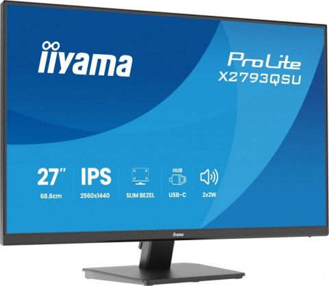 IIYAMA Monitor 27 cali X2793QSU-B1 IPS, QHD, HDMI, DP, 2xUSB