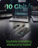 IcyBox Obudowa dysku IB-1805ML-CU31 NVMe M.2 SSD, RGB oświetlenie