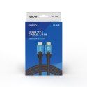 Savio Kabel HDMI (M) v2.1, 1,8m, 8K, miedź, niebiesko-czarny, złote końcówki, ethernet/3D, CL-142
