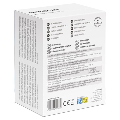 Savio Kamera internetowa 2K CAK-05