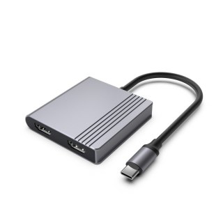 Gembird Adapter USB Type-C 3 w 1 (port USB + HDMI + PD), gwiezdna szarość