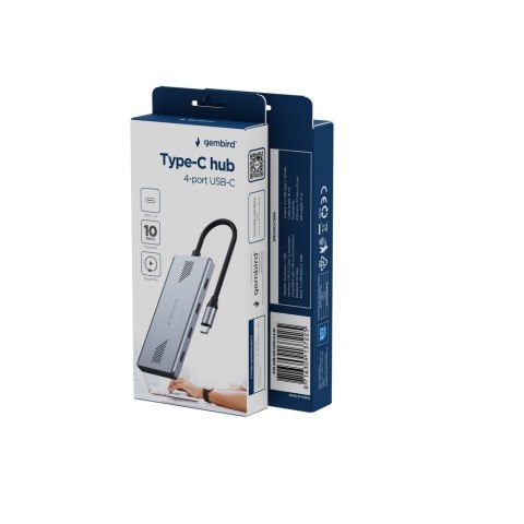 Gembird HUB USB3.2 Gen2 typ C, 4 porty USB-C