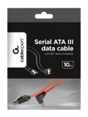 Gembird Kabel do dysków SATA DATA III (6GB/S)10cm metalowe zatrzaski kątowy