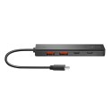 LogiLink Hub USB-C, 4-porty 2x USB-A,2xUSB-C, czarny