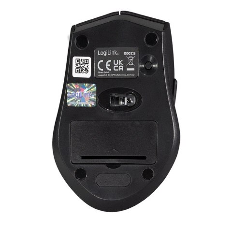 LogiLink Mysz bezprzewodowa BT 5.0,ergonomiczna, czarna